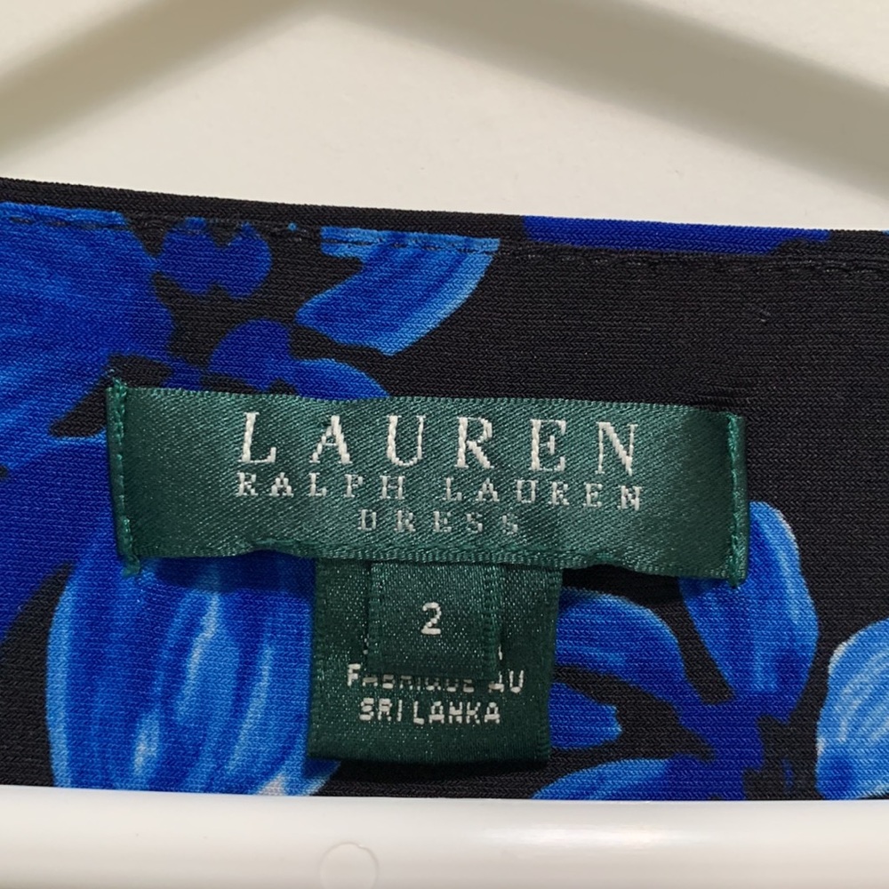 Dress Ralph Lauren sleeveless faux wrap stretchy for work, cocktail ovacation - Picture 3 of 5